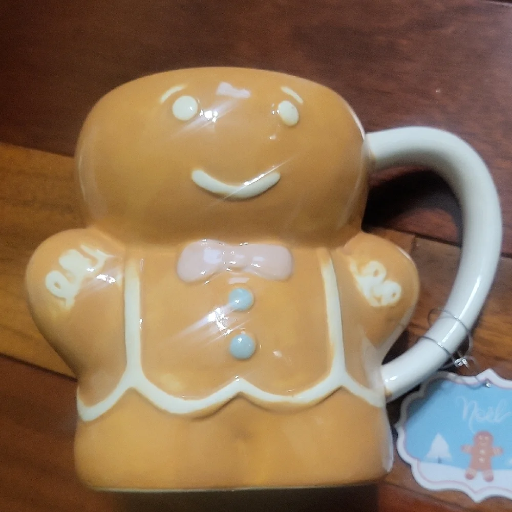Gingerbread Man Mug | Holiday Coffee & Cocoa Cup